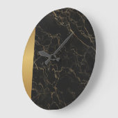 シックエレガントブモダンラック金ゴールド大理石パターン ラージ壁時計 (傾斜)