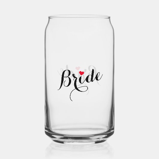 シックエレガントブライド赤いハート結婚ズバチェロレッテ ガラス缶 (裏面)