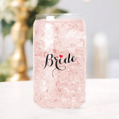 シックエレガントブライド赤いハート結婚ズバチェロレッテ ガラス缶