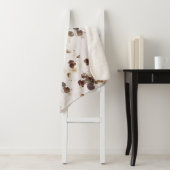 シックエレガントブラウンベージュバラフローラトワール シェルパブランケット (インサイチュ)