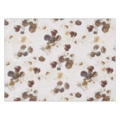 シックエレガントブラウンベージュバラフローラトワール テーブルクロス (正面(横))