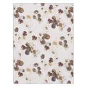 シックエレガントブラウンベージュバラフローラトワール テーブルクロス (正面)