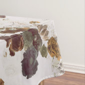 シックエレガントブラウンベージュバラフローラトワール テーブルクロス (インサイチュ)