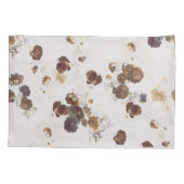 シックエレガントブラウンベージュバラフローラトワール 枕カバー (裏面-左)