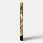 シックエレガントブラックと金ゴールドきらきら光るパーソナライズされた Case-Mate iPhoneケース (裏面 / 右)