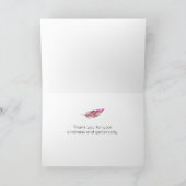 シックエレガントブラックと金ゴールドフェザーありがとう サンキューカード (内部)