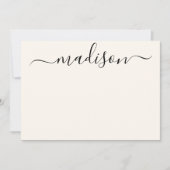 シックエレガントブラックタイポグラフィ書名 ノートカード (正面)