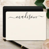 シックエレガントブラックタイポグラフィ書名 ノートカード