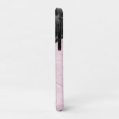 シックエレガントブラックピンクマーブルパーソナライズされた Case-Mate iPhoneケース (裏面/左)