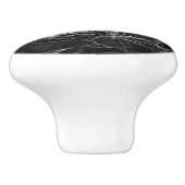 シックエレガントブラックマーブルパターンデザイン セラミックノブ (側面)