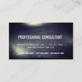 シックエレガントブラックレザープロフェッショナル事業 名刺 (裏面)