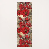 シックエレガントブラックレッドローゼオン金ゴールド ヨガマット (裏面)