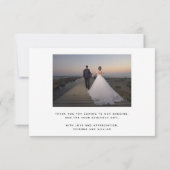 シックエレガントブラック金ゴールドありがとうフォトカード サンキューカード (裏面)