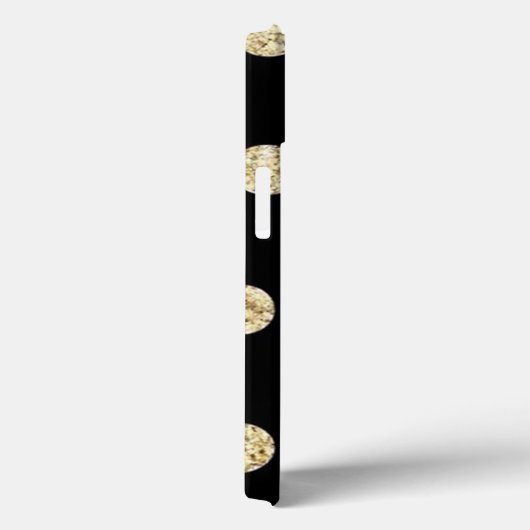 シックエレガントブラック金ゴールドドットやる気を起こさせるメッセージ Case-Mate iPhoneケース (裏面 / 右)