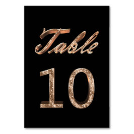 シックエレガントブラック金ゴールドパーティーテーブル番号10 テーブルナンバー