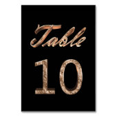 シックエレガントブラック金ゴールドパーティーテーブル番号10 テーブルナンバー (裏面)