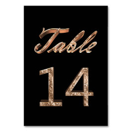 シックエレガントブラック金ゴールドパーティーテーブル番号14 テーブルナンバー