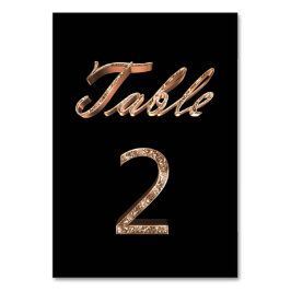 シックエレガントブラック金ゴールドパーティーテーブル番号2 テーブルナンバー