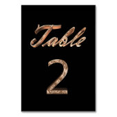 シックエレガントブラック金ゴールドパーティーテーブル番号2 テーブルナンバー (裏面)