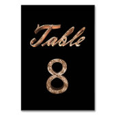 シックエレガントブラック金ゴールドパーティーテーブル番号8 テーブルナンバー (裏面)