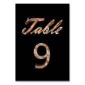 シックエレガントブラック金ゴールドパーティーテーブル番号9 テーブルナンバー (裏面)