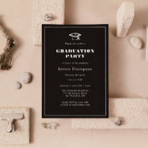 シックエレガントブラック&ホワイト卒業パーティー