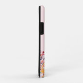 シックエレガントブルガンディピンクオレンジフローラ名 Case-Mate iPhoneケース (裏面/右)