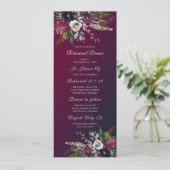 シックエレガントブルゴーニュフローラリハーサルディナー 招待状 (スタンド正面)