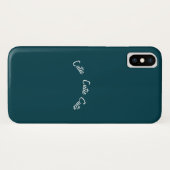 シックエレガントブルーティール（緑がかった色） Case-Mate iPhoneケース (裏面(横))