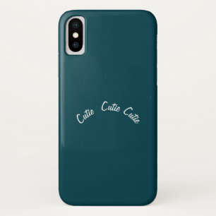 シックエレガントブルーティール(緑がかった色) iPhone X ケース