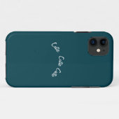 シックエレガントブルーティール（緑がかった色） Case-Mate iPhoneケース (裏面(横))