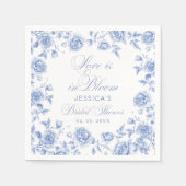 シックエレガントブルートイレチノイスリーブライダルシャワー スタンダードカクテルナプキン (正面)