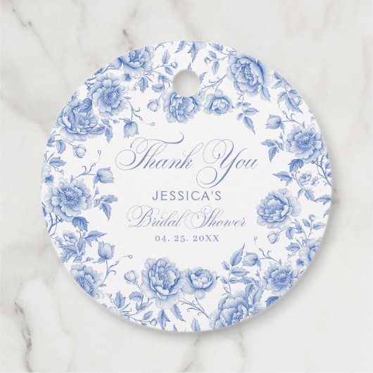 シックエレガントブルートイレチノイスリーブライダルシャワー フェイバータグ (裏面)