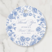 シックエレガントブルートイレチノイスリーブライダルシャワー フェイバータグ (正面)