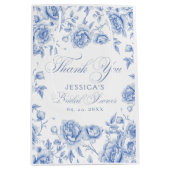 シックエレガントブルートイレチノイスリーブライダルシャワー ミディアムペーパーバッグ (正面)