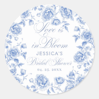 シックエレガントブルートイレチノイスリーブライダルシャワー ラウンドシール