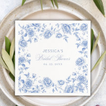 シックエレガントブルートイレチノワセリーブライダルシャワー