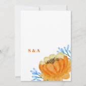 シックエレガントブルーフローラ水色 招待状 (裏面)