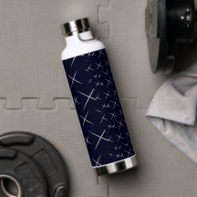 シックエレガントブルーブラックウォーターボトル