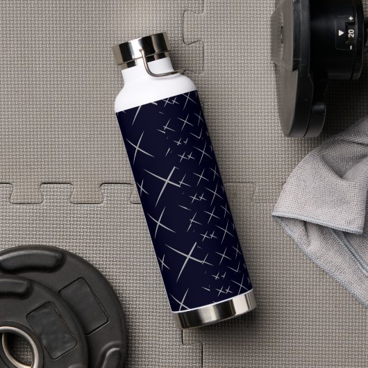 シックエレガントブルーブラックウォーターボトル ウォーターボトル (ジム)