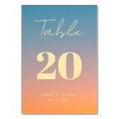 シックエレガントブルーモダンオシンプルレ結婚ンジ テーブルナンバー (正面)