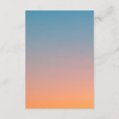 シックエレガントブルー結婚オレンジ詳細 エンクロージャーカード (裏面)