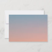 シックエレガントブルー結婚オレンジ 出欠カード (裏面)