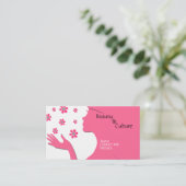 シックエレガントプレミアムリネン紙 コーリングカード (スタンド正面)