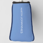 シックエレガントプレーンスタイリッシュブルーのミニマル ゴルフヘッドカバー (回転90)