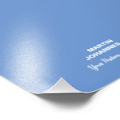 シックエレガントプレーンスタイリッシュブルーのミニマル フォトプリント            (角)