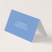 シックエレガントプレーンスタイリッシュブルーのミニマル 名刺 (裏面)