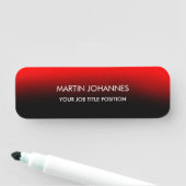 シックエレガントプレーンスタイリッシュレッドブラック 名札 (インサイチュ)