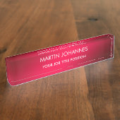 シックエレガントプレーンスタイリッシュ デスクネームプレート (側面)