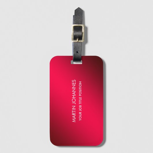 シックエレガントプレーンスタイリッシュ ラゲッジタグ (正面縦)